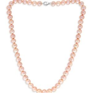 EFFY Women's Sterling Silver & 7-8MM Peach Freshwater Pearl Necklace NWT